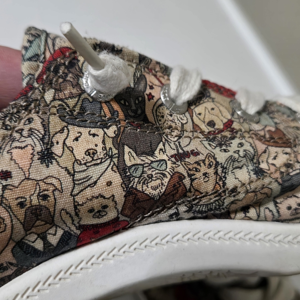 SKECHERS BOBS Beach Bingo Rovers Rally Slip On Ladies Sneakers, dog cat uni, 8 - Picture 6 of 15